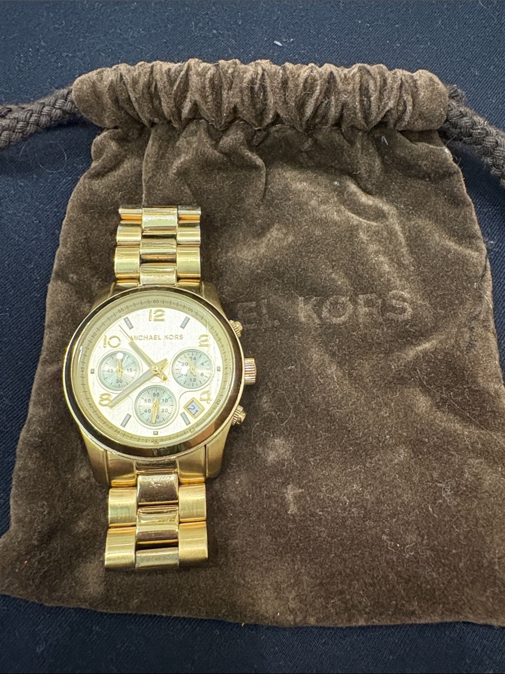 Michael Kors Gold-Tone Chronograph Bracelet Watch